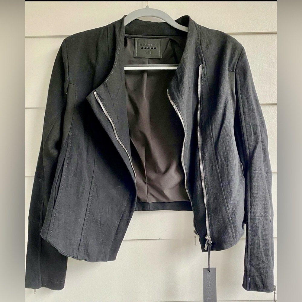 Blank NYC Black Zippered Women's Blazer-Size Large-NWT - Picture 4 of 15